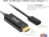 Club 3D CAC-1333 HDMI USB Type C Aktív Adapter, 4K 60Hz, DP 1.2 Alternate Mode, High Speed, Monitor, Projektor, Tablet Kompatibilis, Fekete