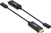 Club 3D CAC-1333 HDMI USB Type C Aktív Adapter, 4K 60Hz, DP 1.2 Alternate Mode, High Speed, Monitor, Projektor, Tablet Kompatibilis, Fekete