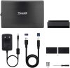 TooQ TQE-3531B 3.5" USB 3.0 Alumínium HDD Ház LED kijelzővel
