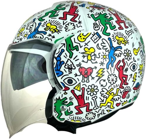 Shiro Helmets Tokio SH-64 Doodle L Fehér Bukósisak
