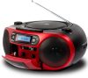 Aiwa BBTC-550RD piros hordozható kazettás rádió CD-vel és Bluetooth-szal