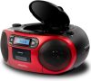 Aiwa BBTC-550RD piros hordozható kazettás rádió CD-vel és Bluetooth-szal