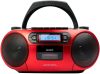 Aiwa BBTC-550RD piros hordozható kazettás rádió CD-vel és Bluetooth-szal
