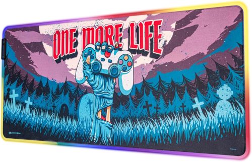 One More Life XXL RGB Gamer Egérpad 900x400x4 mm