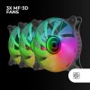 Mars Gaming MF-3DKIT ARGB 360° Ventilátor Szett