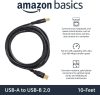  Amazon Basics USB-A to USB-B 2.0 kábel nyomtatóhoz vagy külső merevlemezhez, aranyozott csatlakozókkal