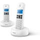 Philips D1612W vezeték nélküli telefon, dupla készlet, fehér