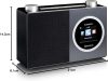 Lenco DIR-70 fekete internetes és analóg rádió Bluetooth kapcsolattal