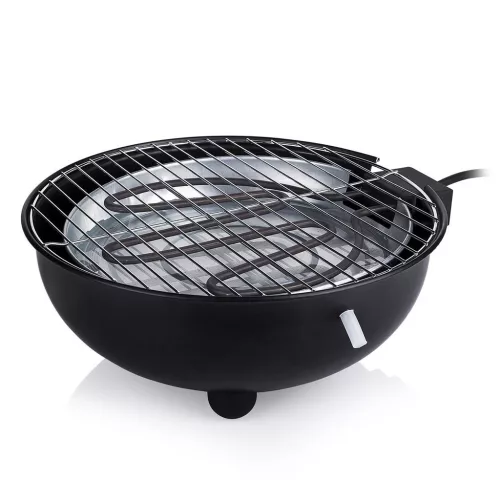 Tristar BQ-2880 Elektromos Grillsütő, 1250W, 4 Személyes, Mosogatógépben Tisztítható Rács, Ideális Erkélyre és Kempingre, Fekete