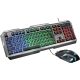 Trust GXT 845 Tural Gaming Billentyűzet és Egér Szett, 3 Színű LED Világítás, USB Csatlakozás, Olasz QWERTY Kiosztás