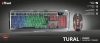 Trust GXT 845 Tural Gaming Billentyűzet és Egér Szett, 3 Színű LED Világítás, USB Csatlakozás, Olasz QWERTY Kiosztás