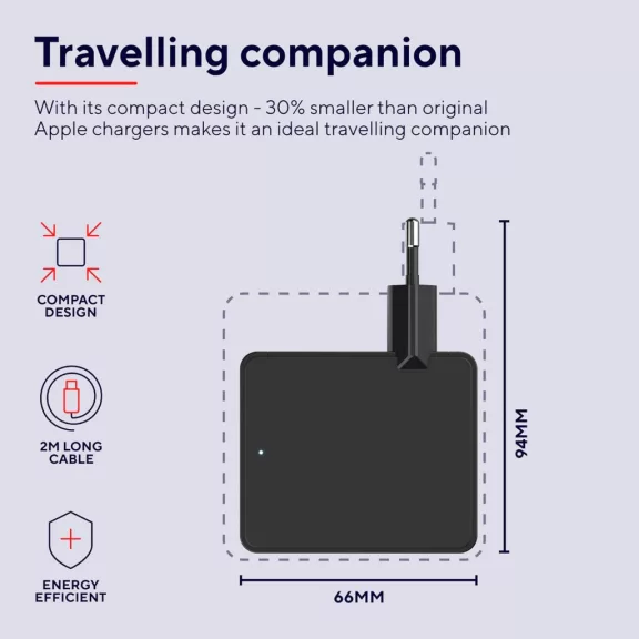 Trust Maxo 23418 USB-C Hálózati Töltő, 61 W, 100-240 V AC, 1 USB Port, 2 m Kábel, Laptop, Tablet, Telefon Kompatibilitás, Fekete