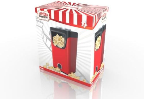 Gadgy Popcorn Gép, Édes és Sós Popcorn Készítő, 1100W, 3 Perces Popcorn, 60g 0.12L Kapacitás, Tapadásmentes, Piros