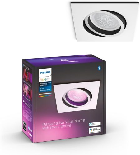 Philips Hue White & Color Ambiance Centura süllyesztett lámpa, 230 lm, fehér, szögletes