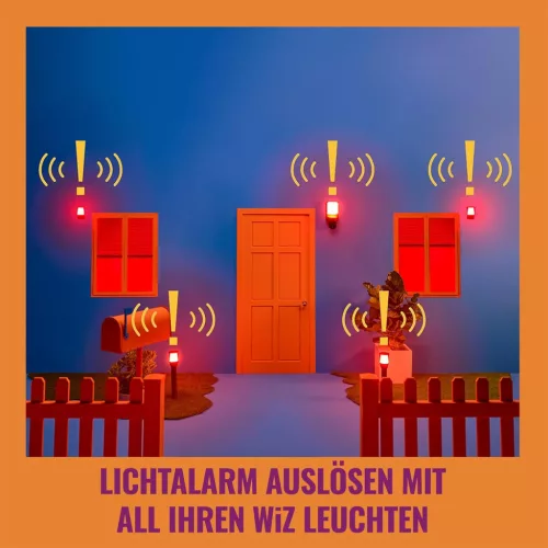 WiZ Kültéri Fali Lámpa Kamera, LED 10.5W, 1250 lm, 2700 K, RGBW, IP44, Mozgás És Hangérzékelés, Éjjellátás, WiFi 2.4GHz, Alexa, Google Home, Kétirányú Hang, Fekete