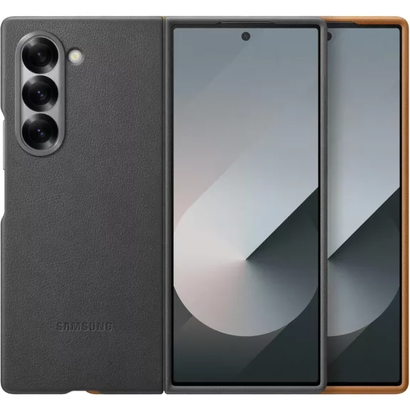 Samsung Galaxy Z Fold6 Kindsuit Műbőr Tok, Polikarbonát, Poliuretán, Merev Hátlap, Puha Belső Réteg, Vékony Profil, Egyszínű, Szürke Samsung Galaxy Z Fold6 Kindsuit Műbőr Tok, Polikarbonát, Poliuretán, Merev Hátlap, Puha Belső Réteg, Vékony Profil, Egyszínű, Szürke