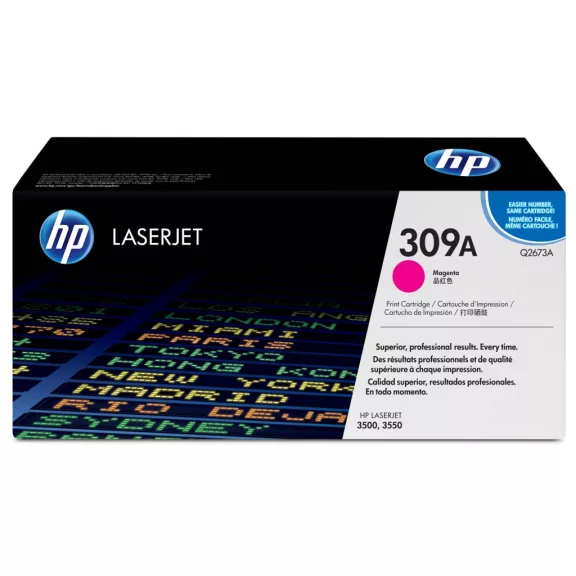HP Q2673A 309A Eredeti Toner Kazetta, Magenta, Lézernyomtató, 4000 Oldal Kapacitás, 1 db Csomag, Standard, HP Color LaserJet HP Q2673A 309A Eredeti Toner Kazetta, Magenta, Lézernyomtató, 4000 Oldal Kapacitás, 1 db Csomag, Standard, HP Color LaserJet