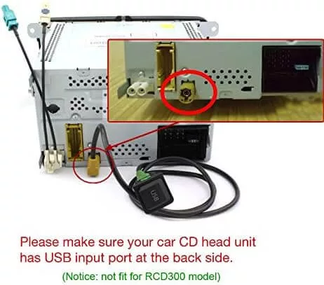 ENJOY-UNIQUE Autós USB Kábel Adapter Kapcsolóval Volkswagen RCD510 RCD310 RNS315+ VW Golf Jetta MK6 Polo Touran Tiguan Scirocco modellekhez