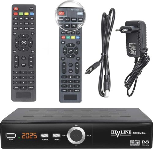 hd-line Echosat 20900M Pro Full HD Sat Receiver HDMI és USB csatlakozással