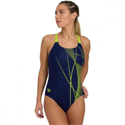 arena Női Branch Egyrészes Úszódressz Swim Pro Kék-Neon zöld