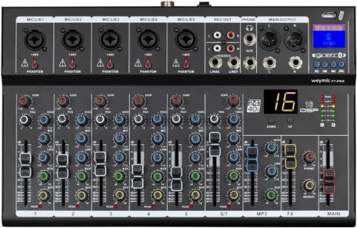 Weymic F7-Pro 7-csatornás USB Audio Mixer