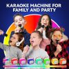 GUYUCOM Mini Karaoke Gép 2 Vezeték Nélküli Mikrofonnal és Színes Fényekkel