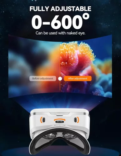 TECKNET VR Headset Telefonhoz - 3D Virtuális Valóság Szemüveg, 110° Látómező, Kékfény Védelemmel, Android Kompatibilis