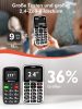 SweetLink S3PLUS 4G Senior Mobiltelefon 1400 mAh SOS Gombbal