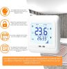 Bordeag Digitális Hőmérséklet Szabályzó Termosztát, Programozható Falra Szerelhető, Fehér, AC85-230V, 16A, 0-100°C Hőmérséklet Tartomány, 3m padlófűtés érzékelővel