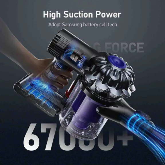 Keenstone V6 Csere Akkumulátor, 21,6V, 8000 mAh, Lítiumion, Újratölthető, Porszívóhoz, 2 Előszűrő, Utószűrő, Csavarhúzó, Tisztítókefe