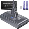 Morpilot Dyson V8 Csere Akkumulátor 6500 mAh, Hosszú Üzemidő, Gyors Töltés, Porszívó Kiegészítő, Ajándék Szűrőkkel