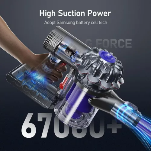 Morpilot Dyson V8 Csere Akkumulátor 6500 mAh, Hosszú Üzemidő, Gyors Töltés, Porszívó Kiegészítő, Ajándék Szűrőkkel