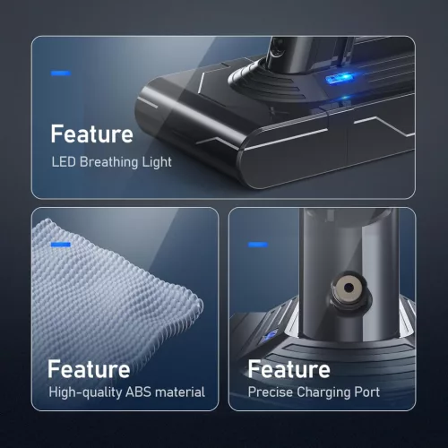 Morpilot Dyson V8 Csere Akkumulátor 6500 mAh, Hosszú Üzemidő, Gyors Töltés, Porszívó Kiegészítő, Ajándék Szűrőkkel