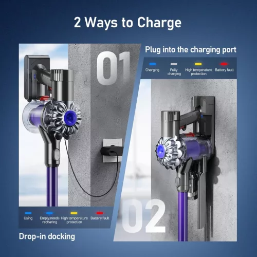 Morpilot Dyson V8 Csere Akkumulátor 6500 mAh, Hosszú Üzemidő, Gyors Töltés, Porszívó Kiegészítő, Ajándék Szűrőkkel