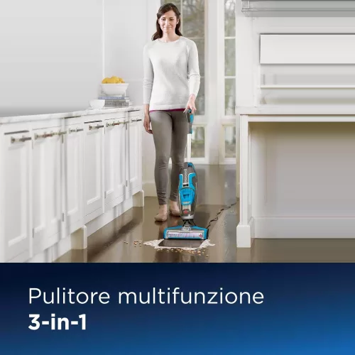 BISSELL CrossWave 3-in-1 Multifunkciós Porszívó, Felmosó és Szárító Takarítógép, Fekete/Kék