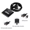 TESmart VKS0201C10-BK KVM Switch, 2 Port, USB, VGA, 1080P, Hotkey Váltás, Előlapi Gomb, USB 2.0 Megosztás, IP54, Alumínium, Fekete