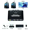 TESmart VKS0201C10-BK KVM Switch, 2 Port, USB, VGA, 1080P, Hotkey Váltás, Előlapi Gomb, USB 2.0 Megosztás, IP54, Alumínium, Fekete