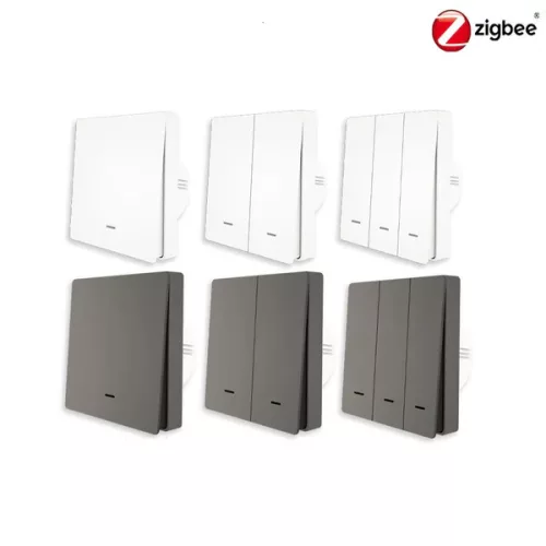 ZigBee 2 Gangos Okos Nyomógombos Villanykapcsoló, 2 Úton Többirányú,