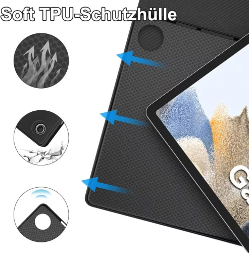 AVNICUD Samsung Tablet A8 Billentyűzetes Tablet Tok - Német QWERTZ