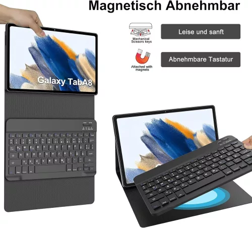 AVNICUD Samsung Tablet A8 Billentyűzetes Tablet Tok - Német QWERTZ