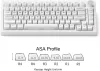 Akko 5075B Plus 75% Fehér Áttetsző Mechanikus Billentyűzet RGB Világítással