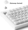 Akko 5075B Plus 75% Fehér Áttetsző Mechanikus Billentyűzet RGB Világítással