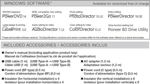 Pioneer BDR-X13EBK Külső Blu-ray Meghajtó 16x USB 3.2 M-DISC Támogatással