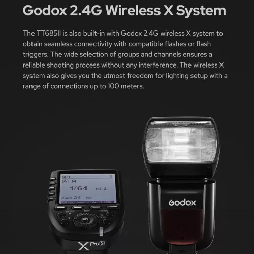 Godox TT685II-C Canon Kompatibilis Vaku GN60 HSS 2.4G vezeték nélküli rendszerrel