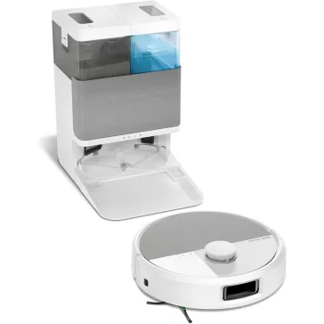   iRobot Roomba Plus 505 Combo Robotporszívó És Felmosó, AutoWash Dock, 7000 Pa Szívóerő, DualClean Mop, SmartScrub, ClearView Pro LiDAR, HEPA Szűrő, Fehér