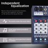 Depusheng DE8 Hordozható 8-csatornás DJ Mixer USB-vel és Bluetooth-szal