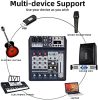 Depusheng DE8 Hordozható 8-csatornás DJ Mixer USB-vel és Bluetooth-szal