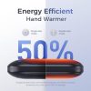OCOOPA 5200mAh Újratölthető Kézmelegítő - Fekete Alumínium Test, Energiatakarékos, USB-C Töltés, Kettős Oldali Fűtés, Kompakt és Hordozható Melegítő