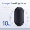 OCOOPA 5200mAh Újratölthető Kézmelegítő - Fekete Alumínium Test, Energiatakarékos, USB-C Töltés, Kettős Oldali Fűtés, Kompakt és Hordozható Melegítő
