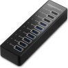 Amazon Basics USB-A 3.1 10-Portos USB Hub 65W Adapterrel - Fekete